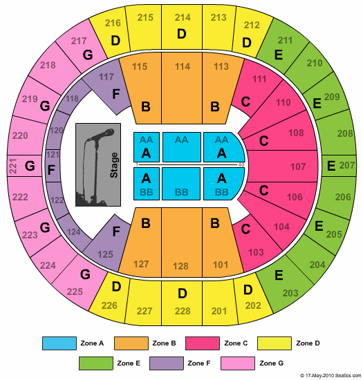 Climate Pledge Arena Concert Seating Zone Seating Chart